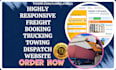 design moving company logistics freight booking trucking towing dispatch website