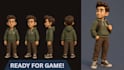 create stylized 3d characters, textured, game, rig, animation, in blender
