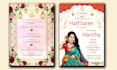 design indian wedding invitation, baby shower, housewarming card