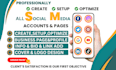 create and set up facebook pages and all social media accounts