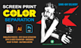 create print ready spot color separation for screen printing
