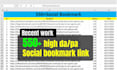 create high 600 plus social bookmarking backlinks, manual white hat SEO service