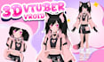 create 3d character for 3d vtuber, 3d vroid, vrchat avatar for vtuber and stream
