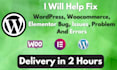 fix wordpress issues, errors, bugs, problem, woocommerce
