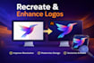 rework,upgrade,recreate,copy, replicate,improve,sharper,enhance logo into vector