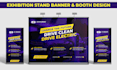 design exhibition stand banner, backdrop, and booth design