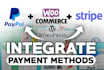 integrate paypal or stripe payment gateway in wordpress website