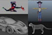 do 3d model, 3d character, texture, rigging, 3d animation using autodesk maya