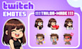 design custom cute twitch emotes