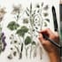 design elegant botanical illustration composition