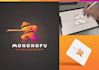 create a modern geometric 3d logo with polygon elements