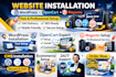 install any cms website wordpress opencart magento