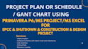 do project planning, coordination and project management for epcc project