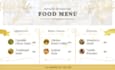 do a modern design menu, restaurant food menu