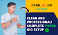 write gig description, title, tags, and setup fiverr gig profile