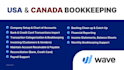 do bookkeeping for USA canada in wave