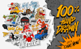 do cool custom sticker design, badge, label, patch, decals