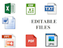 convert txt or csv or PDF file to editable doc or spreadsheet