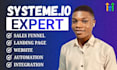 build systeme io sales funnel, systeme io landing page, website, and automation