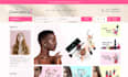 design skincare shopify cosmetics store hair extension jewelry website
