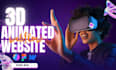design 3d animated webflow website, webflow spline, 3d animated website