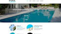 design a swimming pool website, pool cleaning construction website, landing page
