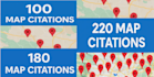 do 220 google maps citations for, USA canada and india, UK