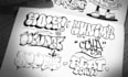 draw y2k graffiti throw up, tag, and custom logo design