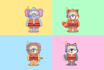 draw cute and simple 2d cartoon characters