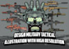 create artistic army tactical logo design or illustration
