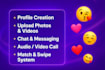 develop a custom dating website with advanced features