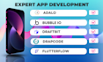 develop no code mobile app with adalo bubble io draftbit drapcode flutterflow