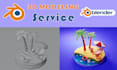 create 3d model products in blender