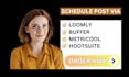 schedule posts on instagram, facebook via buffer, hootsuite, metricool, canva