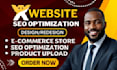 do website onpage SEO optimization on wordpress shopify wix squarespace website