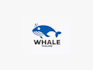 do whale logo design in high definition