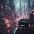 make futuristic cyberpunk city art