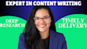 be your impeccable content writer for website and SEO copywriting