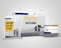 design eye catching trade show booth backdrop, exhibition booth and large format