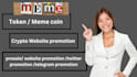 crypto meme coin, promote listing web share, token on twitter tg
