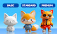 create stylized 3d cute character, mascot, animal, cartoon character in blender