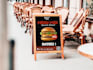 design professional sidewalk sign, sandwich board, and a frame sign