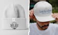 create embroidered typography hat, beanies designs for you