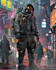 do cyberpunk sci fi robot, mecha character concept art