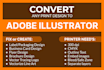 convert any print design into vector adobe illustrator label flyer brochure