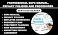create sops manual, privacy policies and procedures