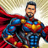 make a superhero cartoon character