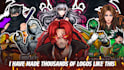 draw custom esport logo, anime, heroes, game characters, etc