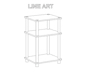 do line art drawing, product outline, technical drawing