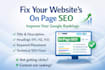 fix on page SEO to improve google rankings, CTR, and organic traffic